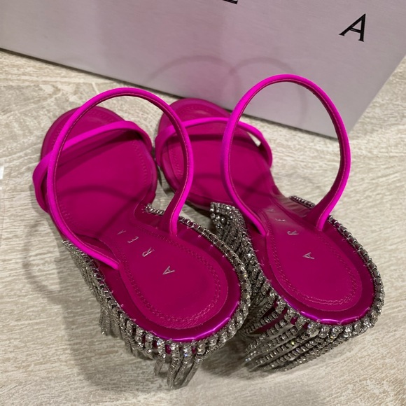 AREA satin embellished sandals - Picture 8 of 8